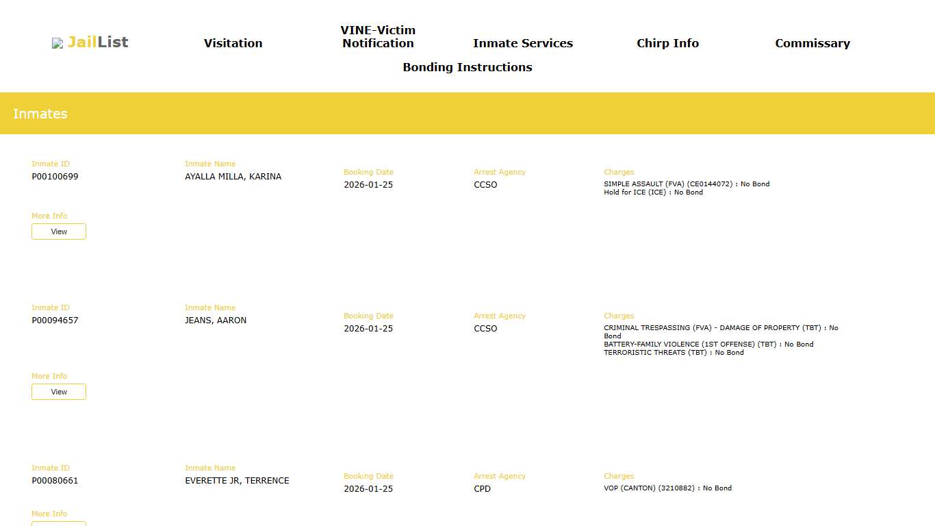 Cherokee County Inmate Search